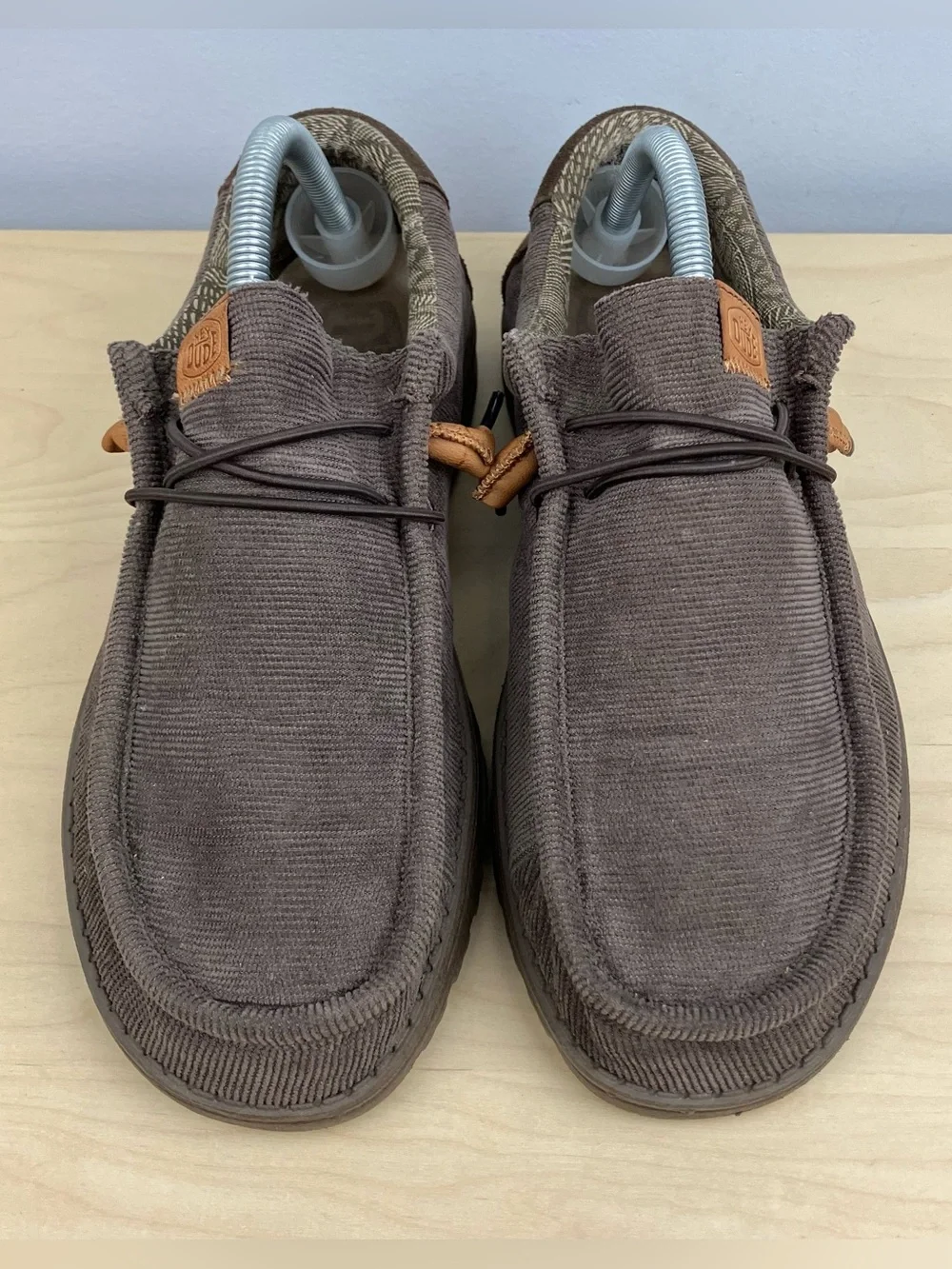 Hey Dude Men’s Size 9.0 Wally Corduroy Chocolate Brown Casual Slip On Loafers